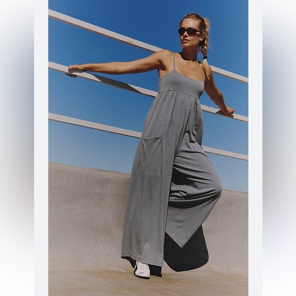 Free People Hot Shot Strappy Onesie ( summer storm) - Picture 1 of 8